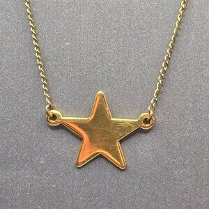 VTG Carla 14K Gold Filled Star Pendant Choker Necklace 15" Minimalist Celestial